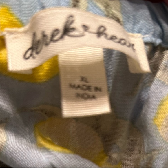 Derek Heart Pastel Blue with Lemon Print Off-The-Shoulder Blouse - Picture 8 of 9